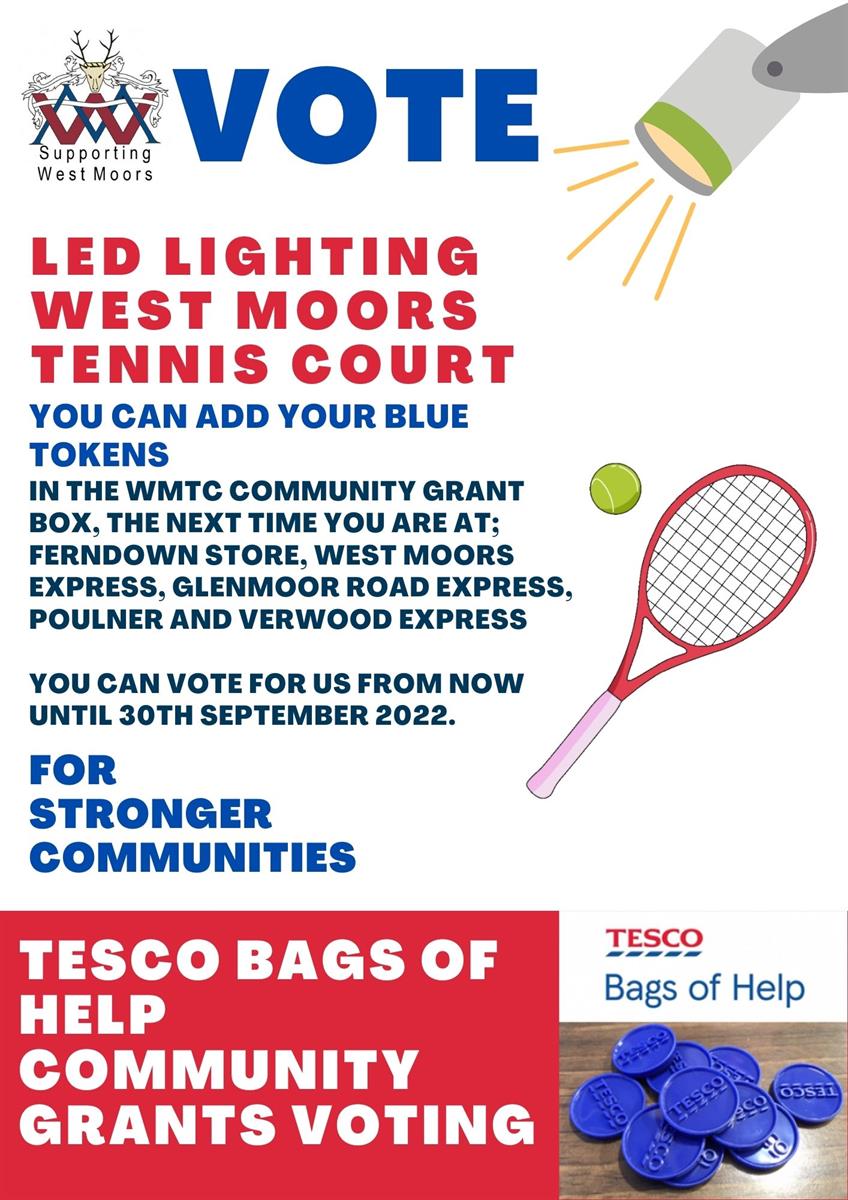 Vote for LED Tennis Court Lighting West Moors Town Council